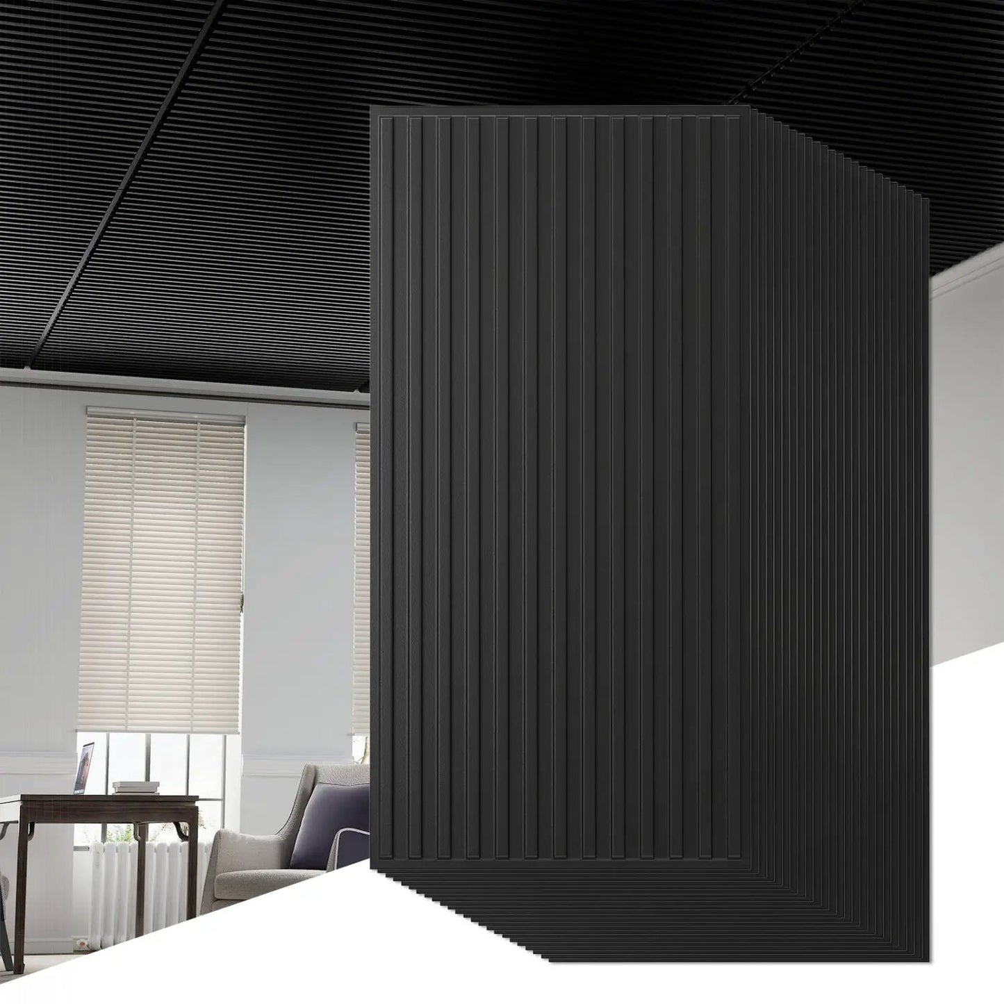 PVC Slat Wall Panels for Living Room Decor