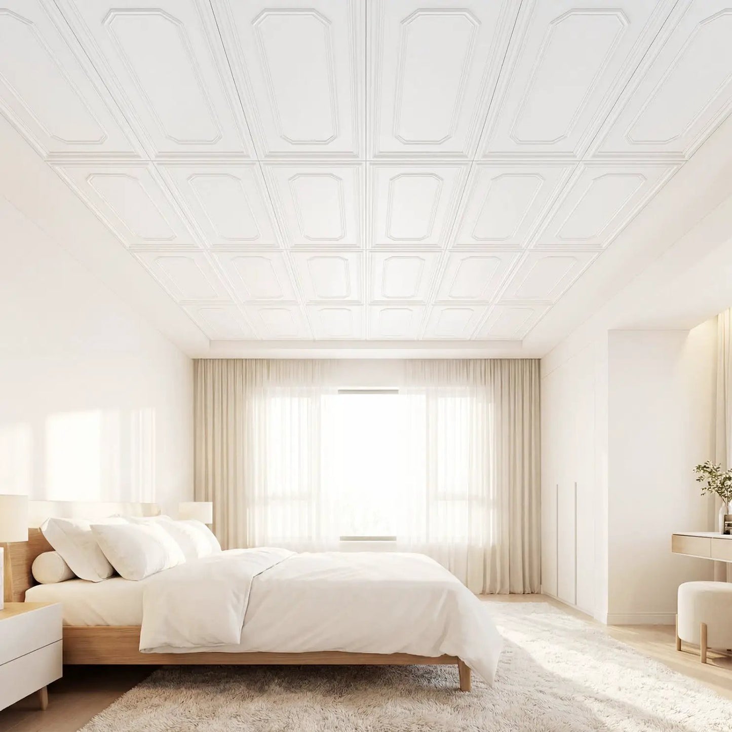 Decorative PVC Ceiling Tiles 24 Lightweight