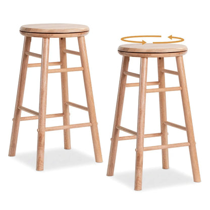 24 Inch Swivel Bar Stools Set of 2 with Footrests