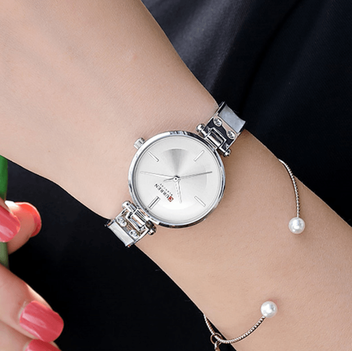 Womens Stevvex stainless steel watch with shimmering marble ceramic bracelet on Tampa Home & Garden Store