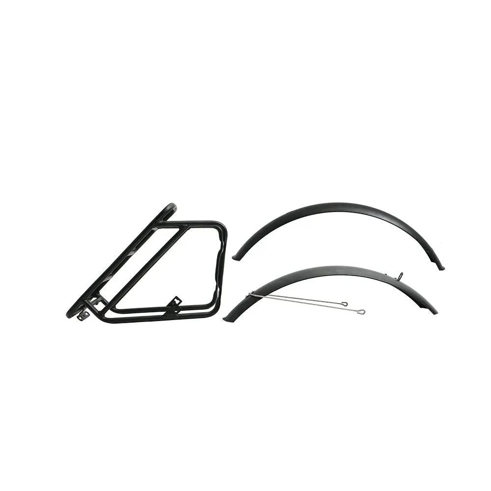EUNORAU Specter-ST 2.0 rack and two fenders set, black bicycle rack with curved mudguards on Tampa Home & Garden Store