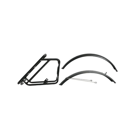 EUNORAU Specter-ST 2.0 rack and two fenders set, black bicycle rack with curved mudguards on Tampa Home & Garden Store