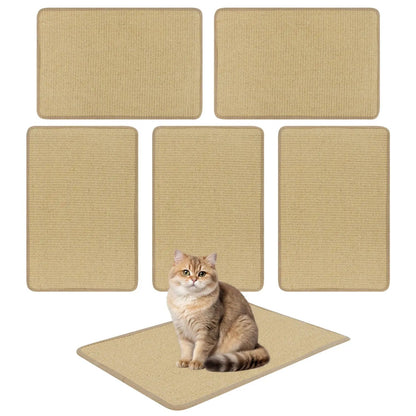 Cat Scratcher Mat Set Six Natural Sisal Protector