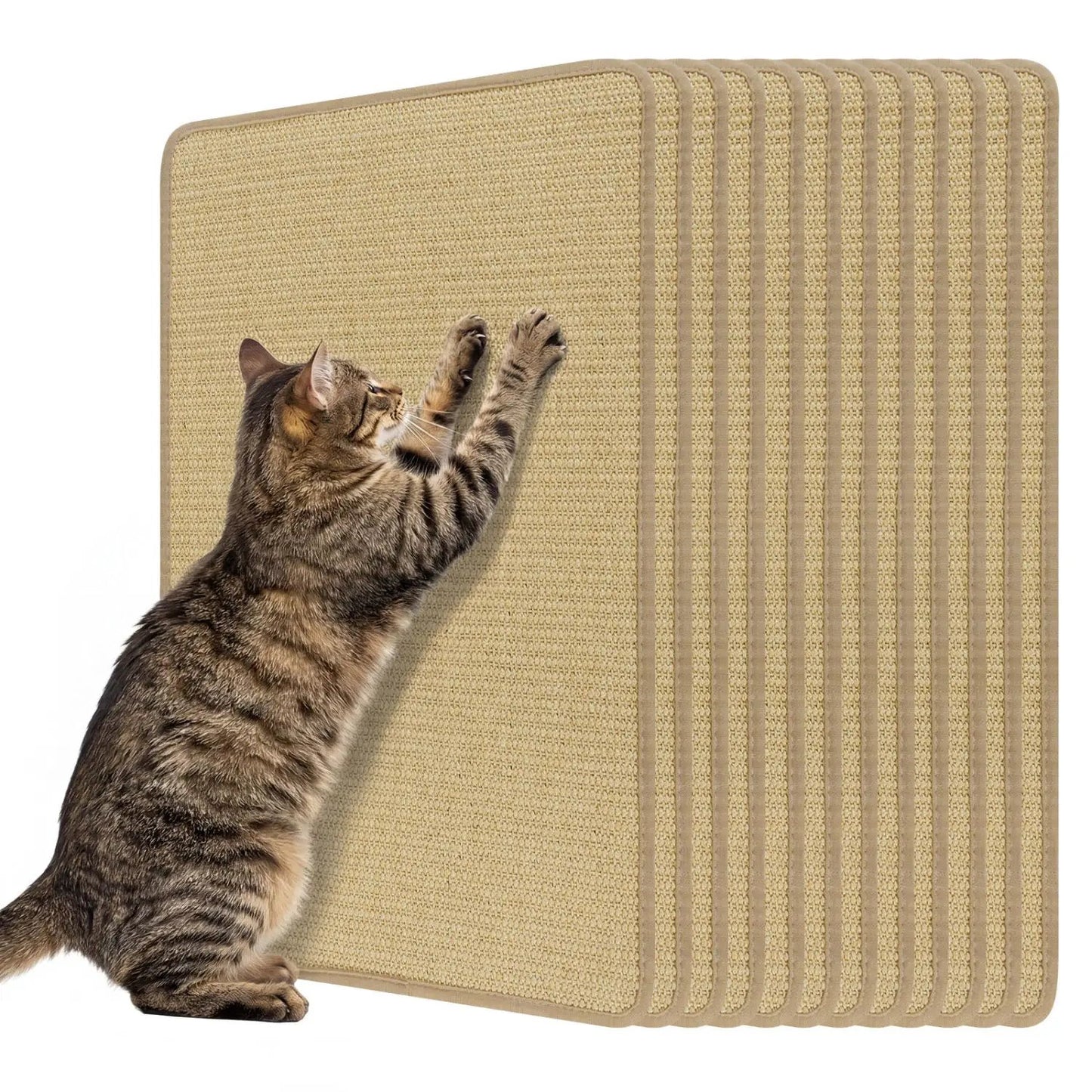 Cat Scratcher Mat Set Six Natural Sisal Protector