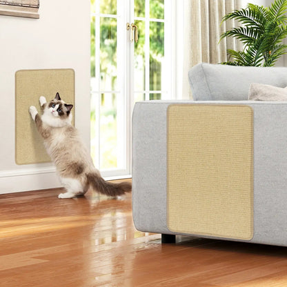 Cat Scratcher Mat Set Six Natural Sisal Protector