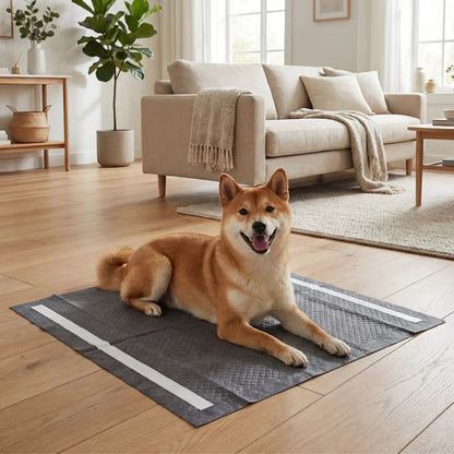 Charcoal 24x24 Dog Pee Pads, 6-Layer Construction