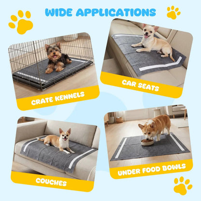 Charcoal 24x24 Dog Pee Pads, 6-Layer Construction