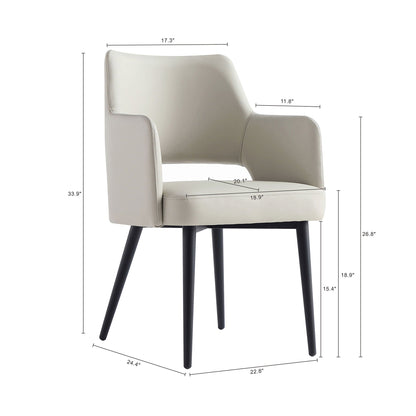 Modern Tremont Dining Armchair and Steel Frame