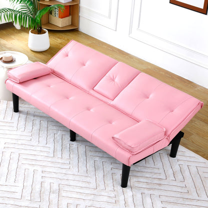 Compact Foldable Sofa Bed and Cup Holder