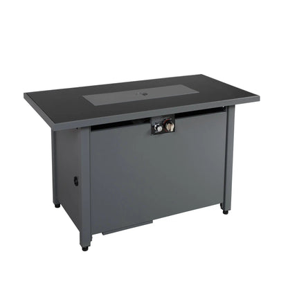 Outdoor Fire Pit Table with Lid and Black