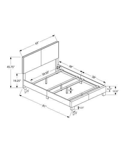 Upholstered Transitional Bed Frame For Bedroom