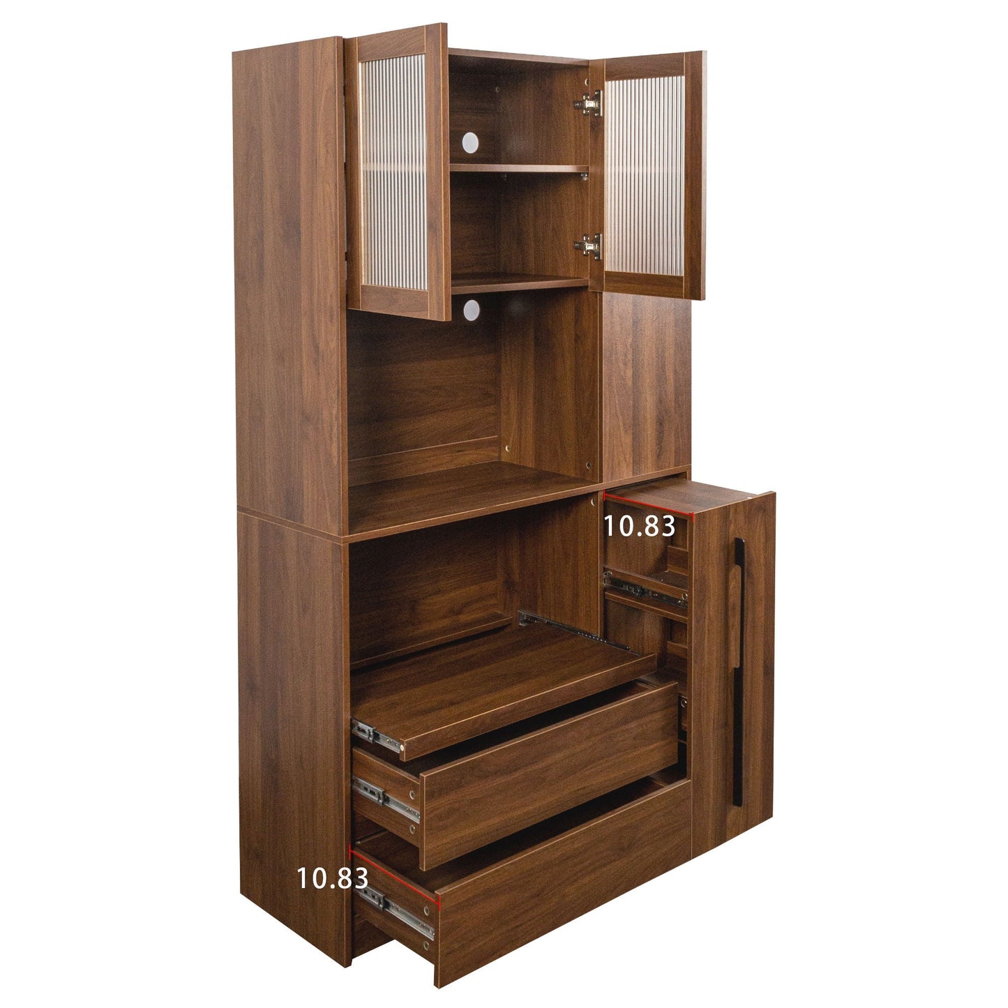 Tall Kitchen Pantry Cabinet and Microwave Stand