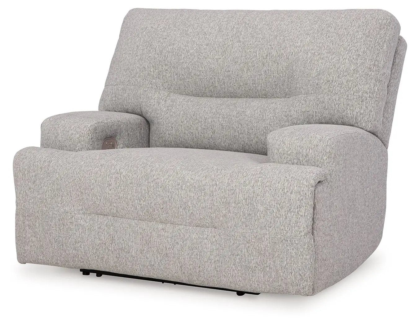 Acklen Place wide-seat power recliner in light gray fabric by Unique Piece Furniture on Tampa Home & Garden Store