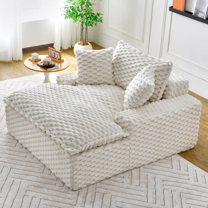 Harbor Luxury Sofa in Turtle Fleece Fabric