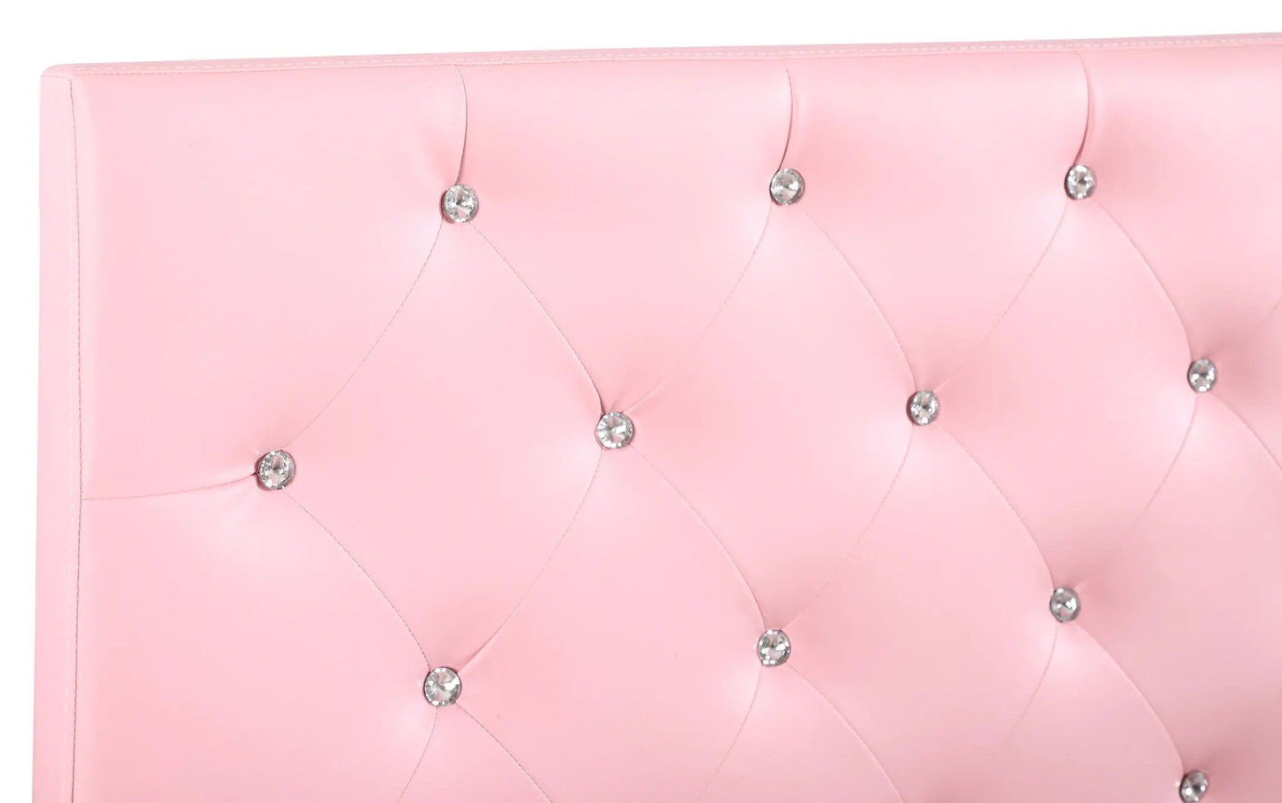 Panel Headboard with Faux Jewel Button Tufting