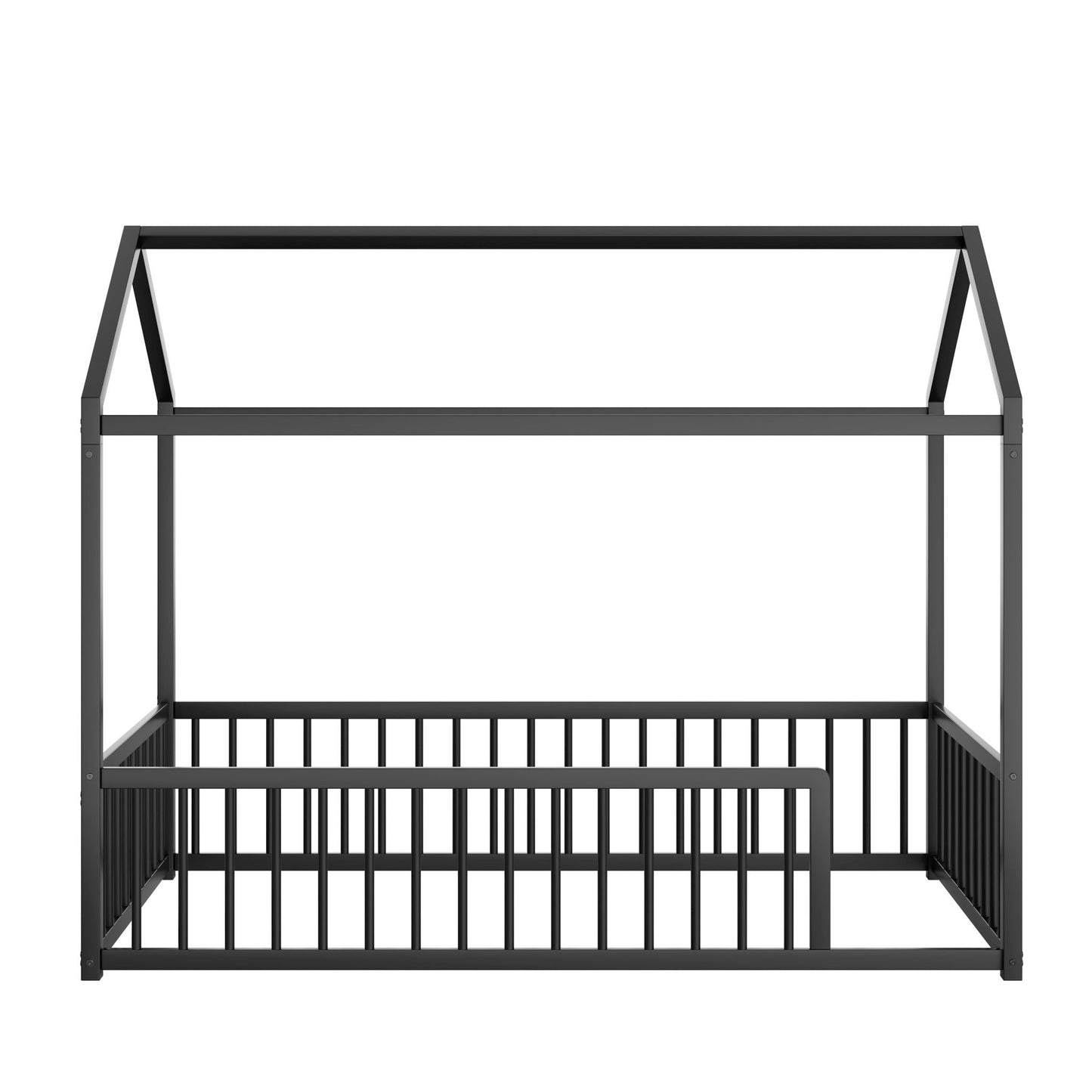Cozy Montessori House Floor Bed and a Safety Rail