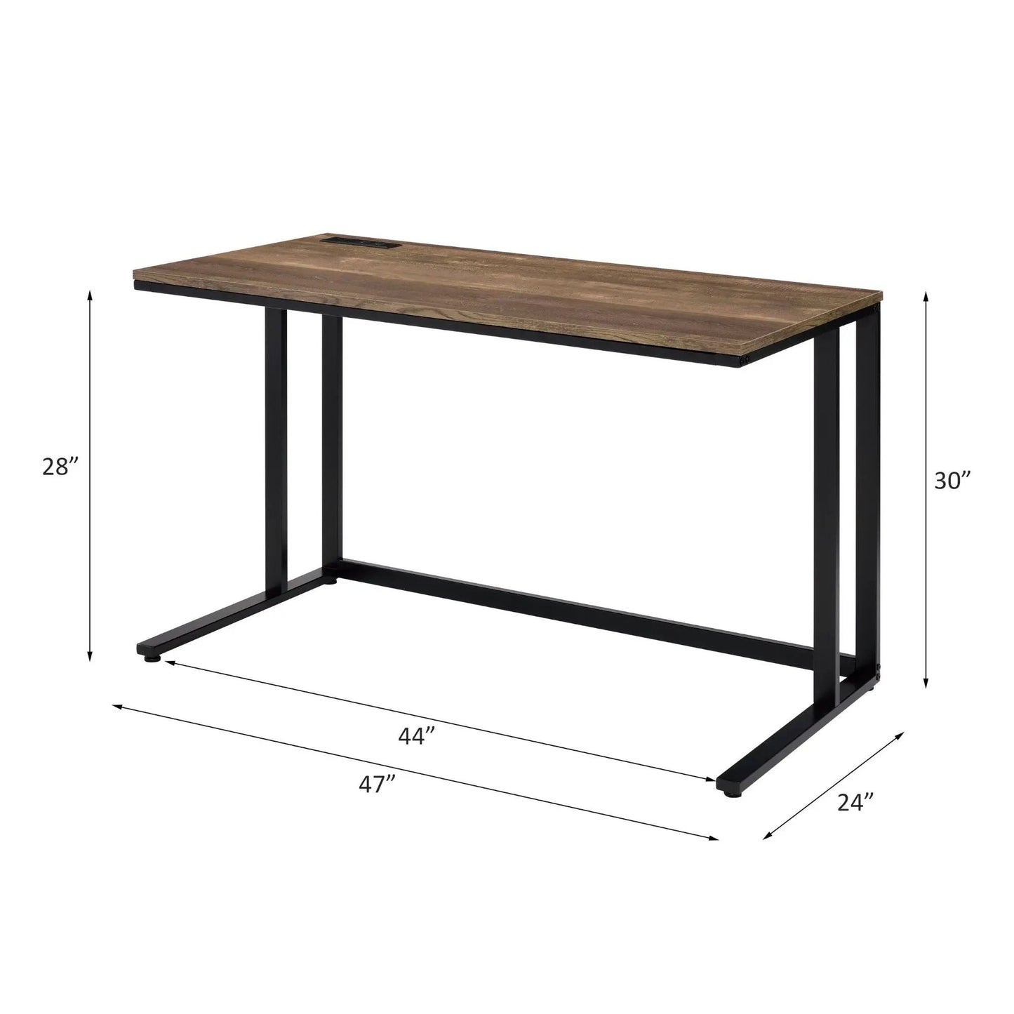 Tyrese Writing Desk With USB Ports Sleek Modern