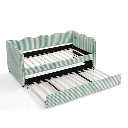Gingham Wave Daybed And Usb Charging Port
