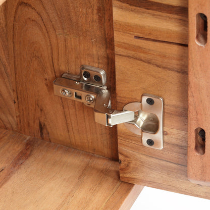 Boho Handcrafted 3 Door Sideboard with Carved Texture in natural wood by HouseOfZazla on Tampa Home & Garden Store