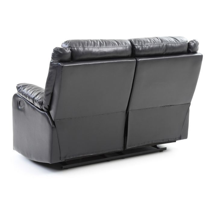 Reclining loveseat PU upholstery black/dark gray 2-seat HouseOfZazla reclining chaise on Tampa Home & Garden Store