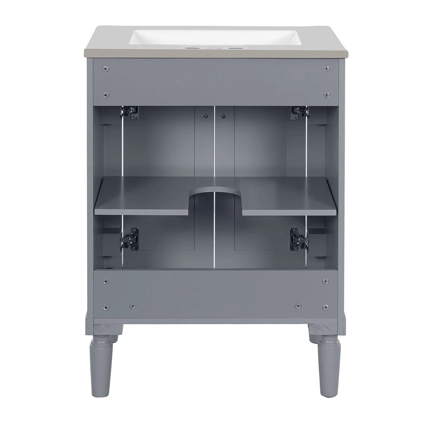 Bathroom Vanity with Top Sink and Dual Storage
