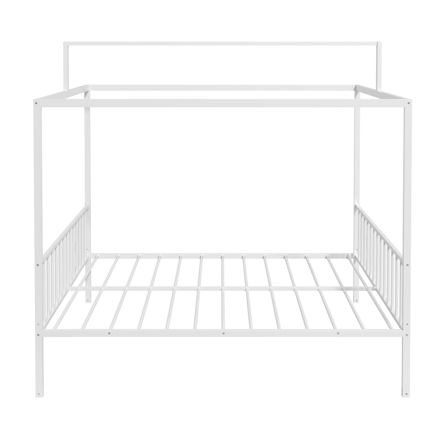3-in-1 Convertible Montessori Floor Bed with fenced sides canopy frame by HouseOfZazla on Tampa Home & Garden Store