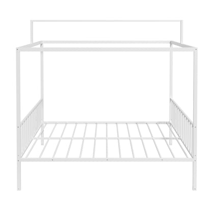 3-in-1 Convertible Montessori Floor Bed with fenced sides canopy frame by HouseOfZazla on Tampa Home & Garden Store