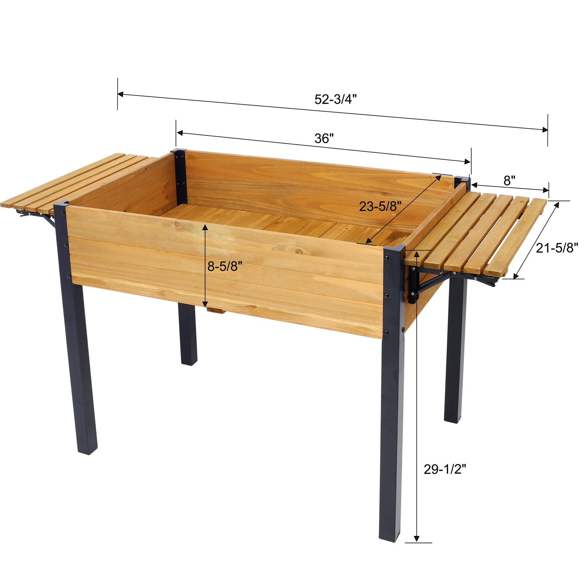 Raised garden bed with metal legs and folding storage shelf by HouseOfZazla, planter on Tampa Home & Garden Store