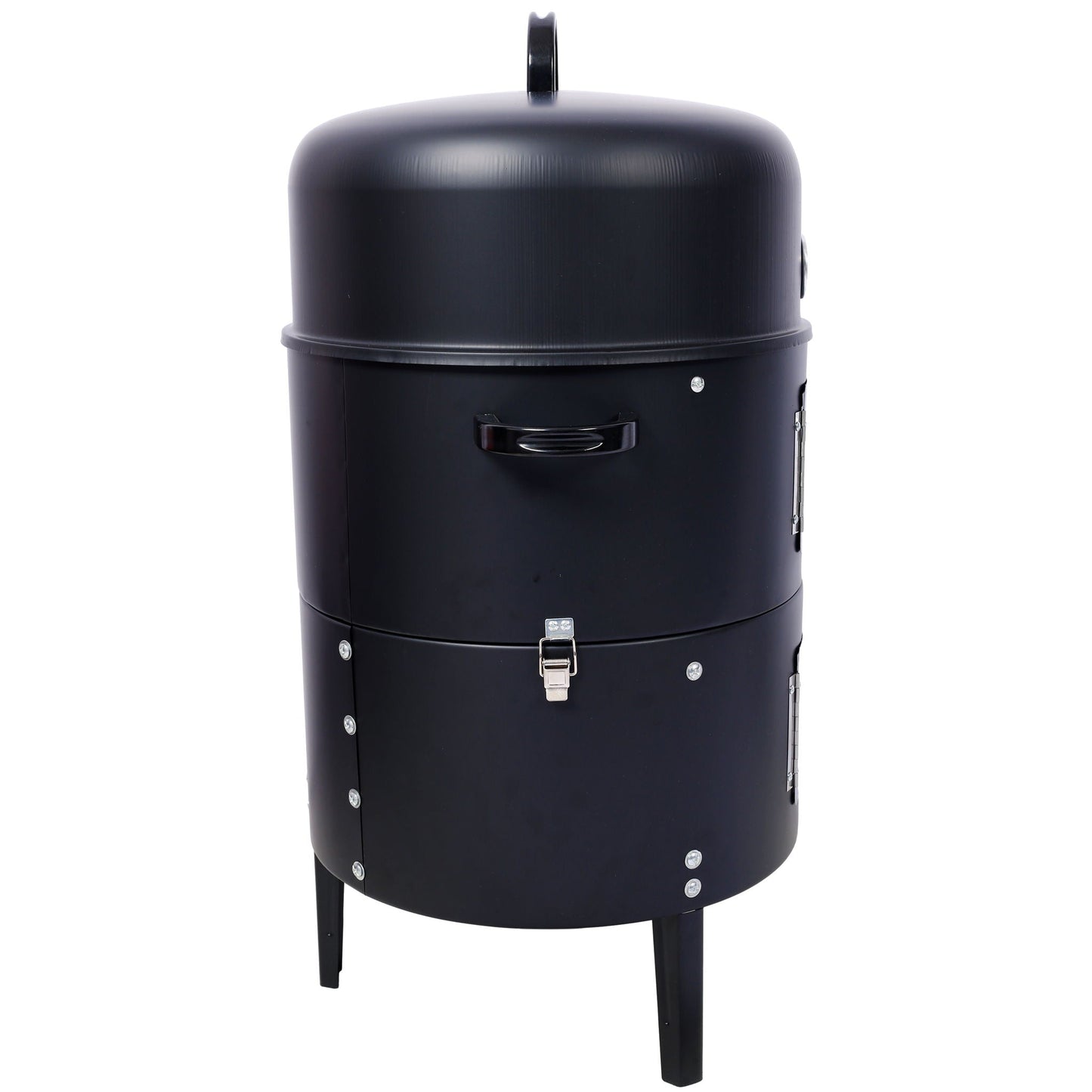 Heavy Duty Round Steel Charcoal Grill and Smoker