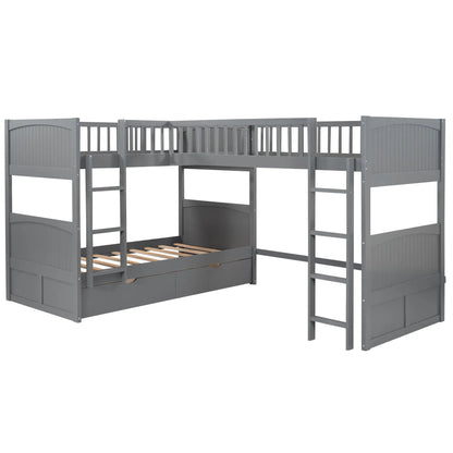 Bunk Bed With Loft and Two Underbed Drawers