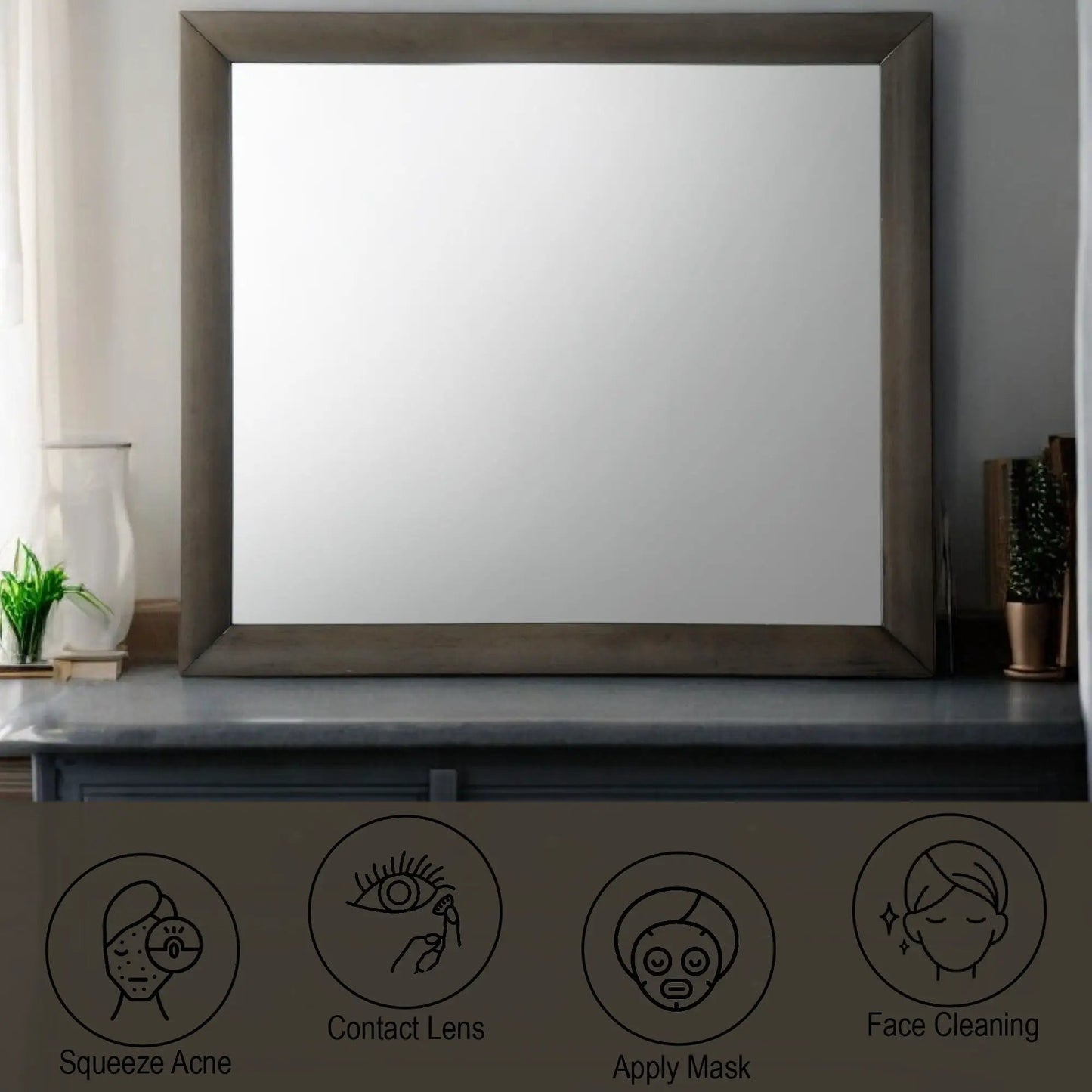 Ireland Contemporary Oak Design Mirror with Frame