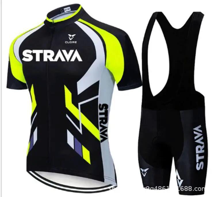 Red Cycling Jersey With Short Sleeve Bib Shorts
