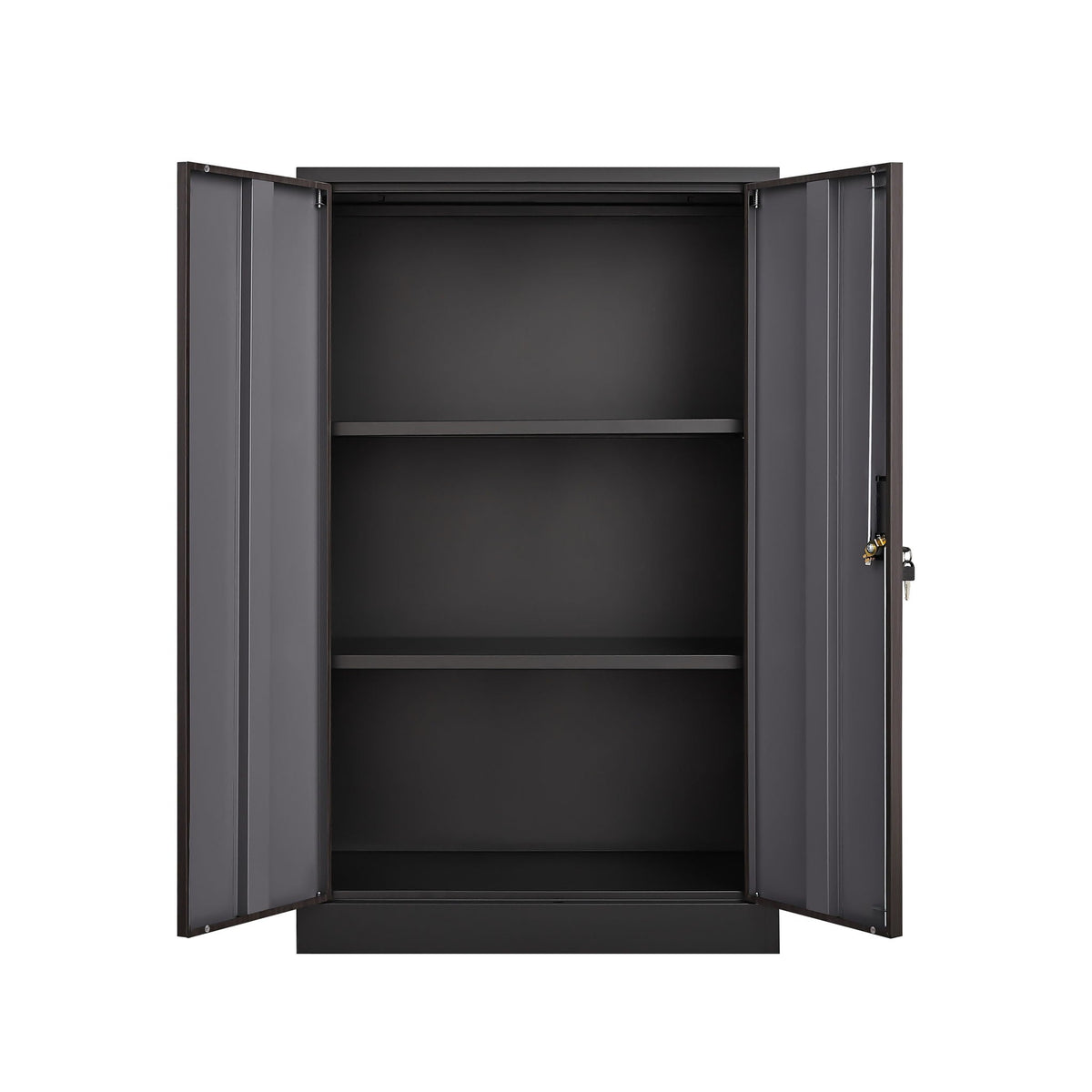 Metal storage cabinet with locking doors and adjustable shelves by HouseOfZazla gray steel on Tampa Home & Garden Store