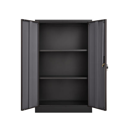 Metal storage cabinet with locking doors and adjustable shelves by HouseOfZazla gray steel on Tampa Home & Garden Store
