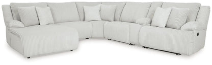 Top Tier Corduroy Reclining Sectional with Chaise