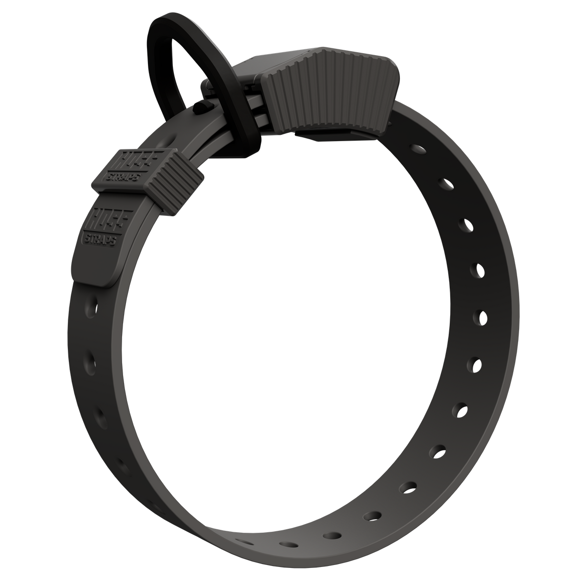 Field Collar by Hoss Straps, hunting dog collar in dark gray nylon with ribbed buckle on Tampa Home & Garden Store