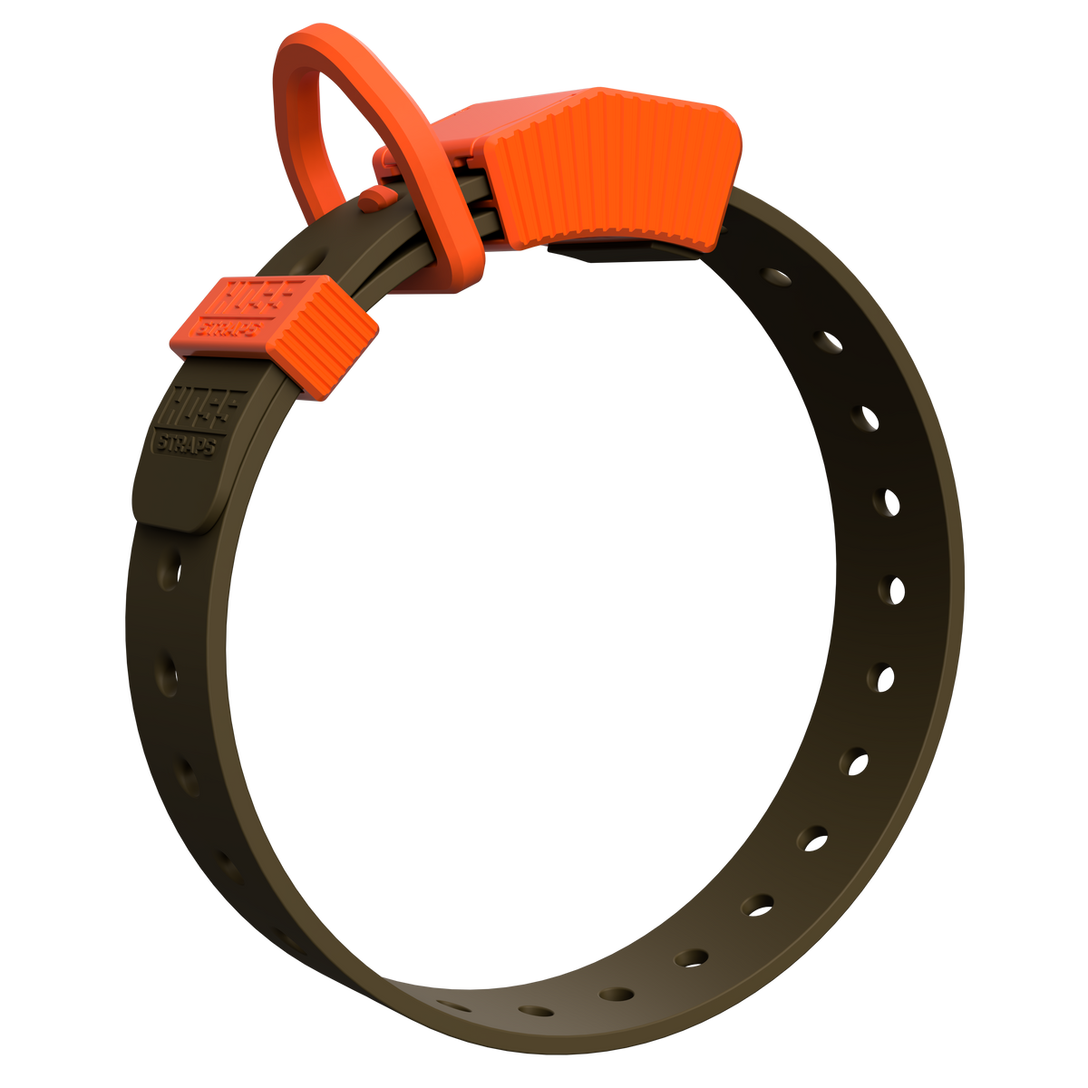 FIELD COLLAR hunting dog collar with orange buckle and tan strap by Hoss Straps on Tampa Home & Garden Store