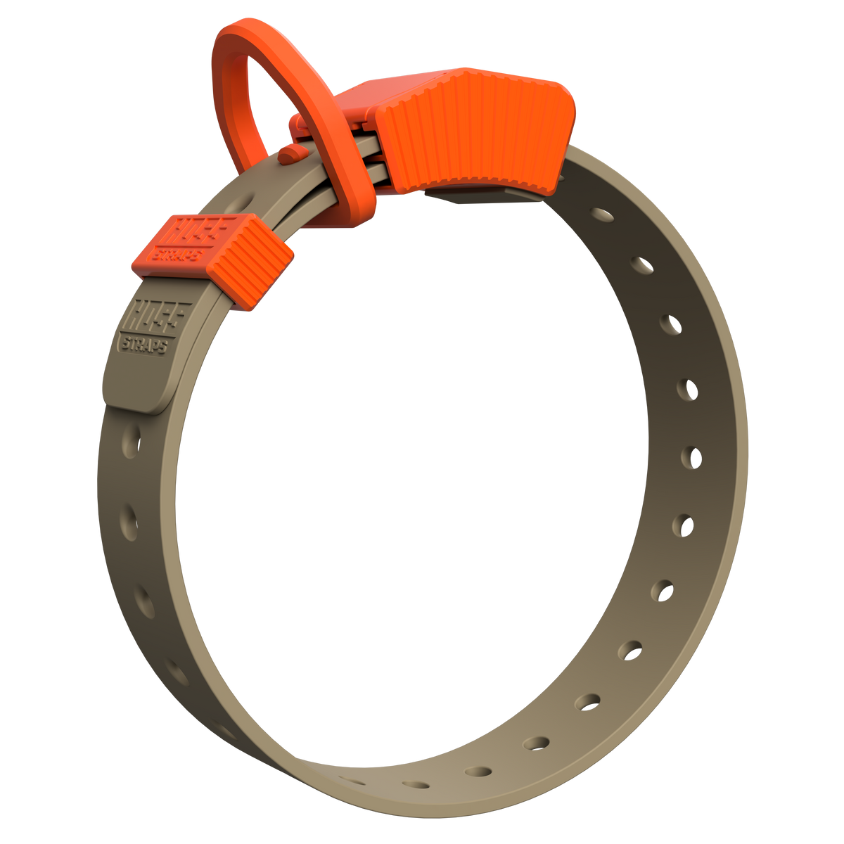 FIELD COLLAR by Hoss Straps, orange buckle and tan hunting dog collar on Tampa Home & Garden Store