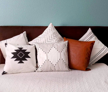 Amber and Farmhouse Pillow Set 18x18 Inches