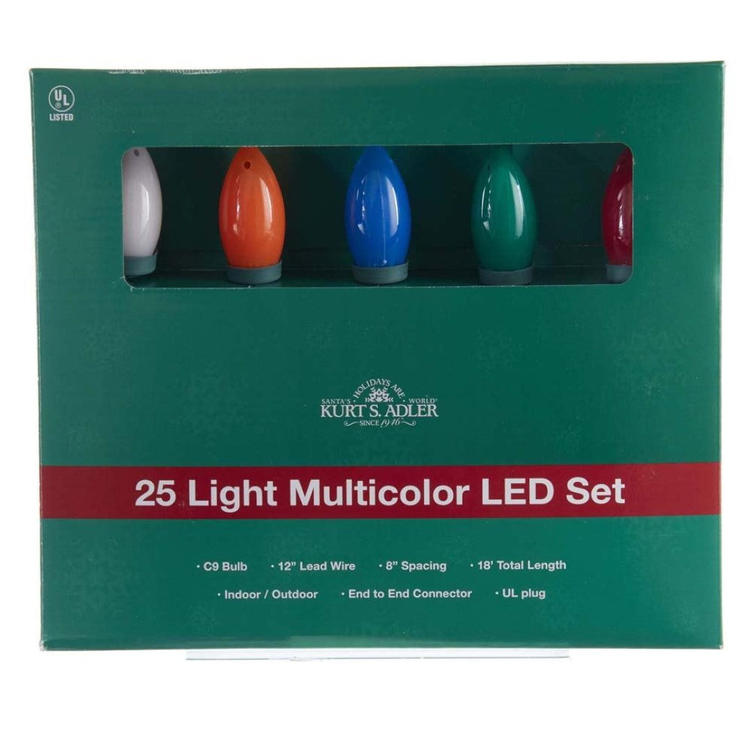 25-Light Multi-Colored LED C9 Bulb Light Set - Tampa Home & Garden Store