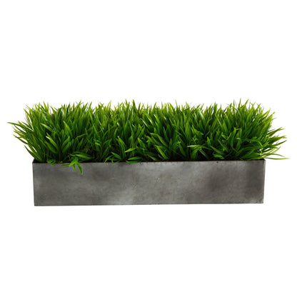 25” Wild Grass Artificial Plant in Metal Planter - Tampa Home & Garden Store