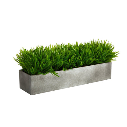 25” Wild Grass Artificial Plant in Metal Planter - Tampa Home & Garden Store
