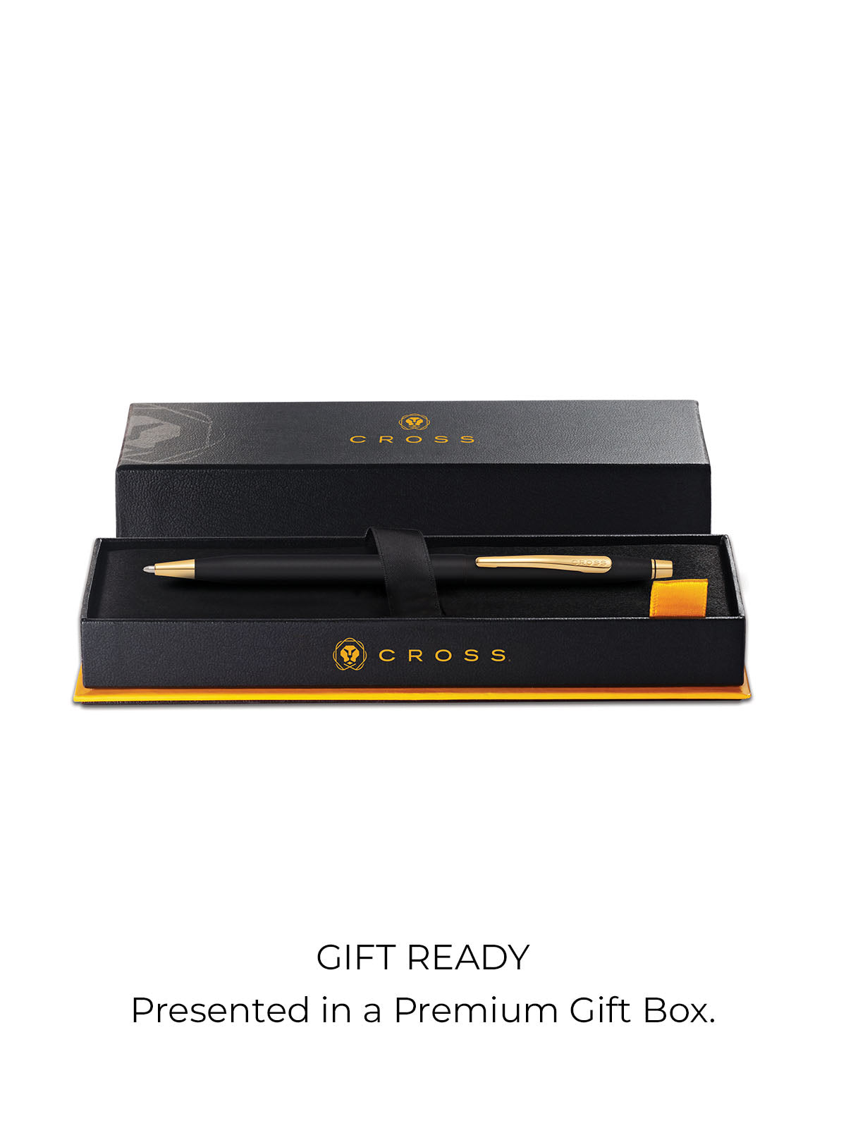 Cross Classic Century black ballpoint pen with gold accents in premium gift box on Tampa Home & Garden Store