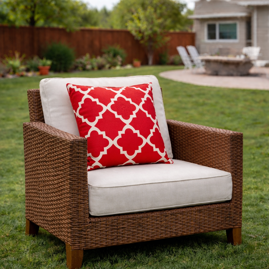 Two Pack of Waterproof Outdoor Throw Pillows