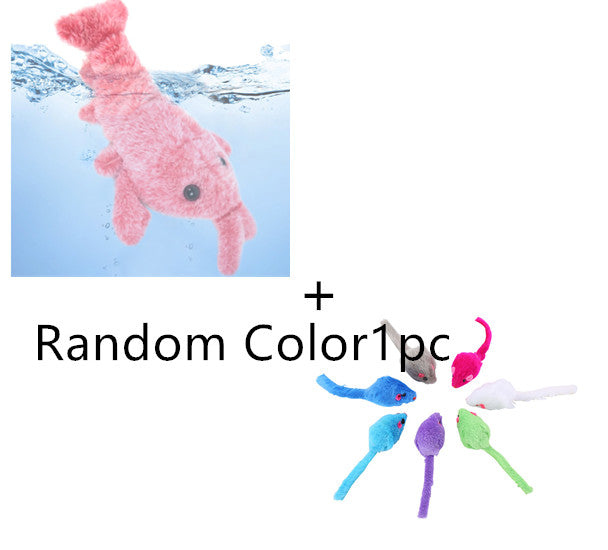Electric jumping shrimp plush toy in pink for pets with assorted colors 1pc Sell My Stuff on Tampa Home & Garden Store