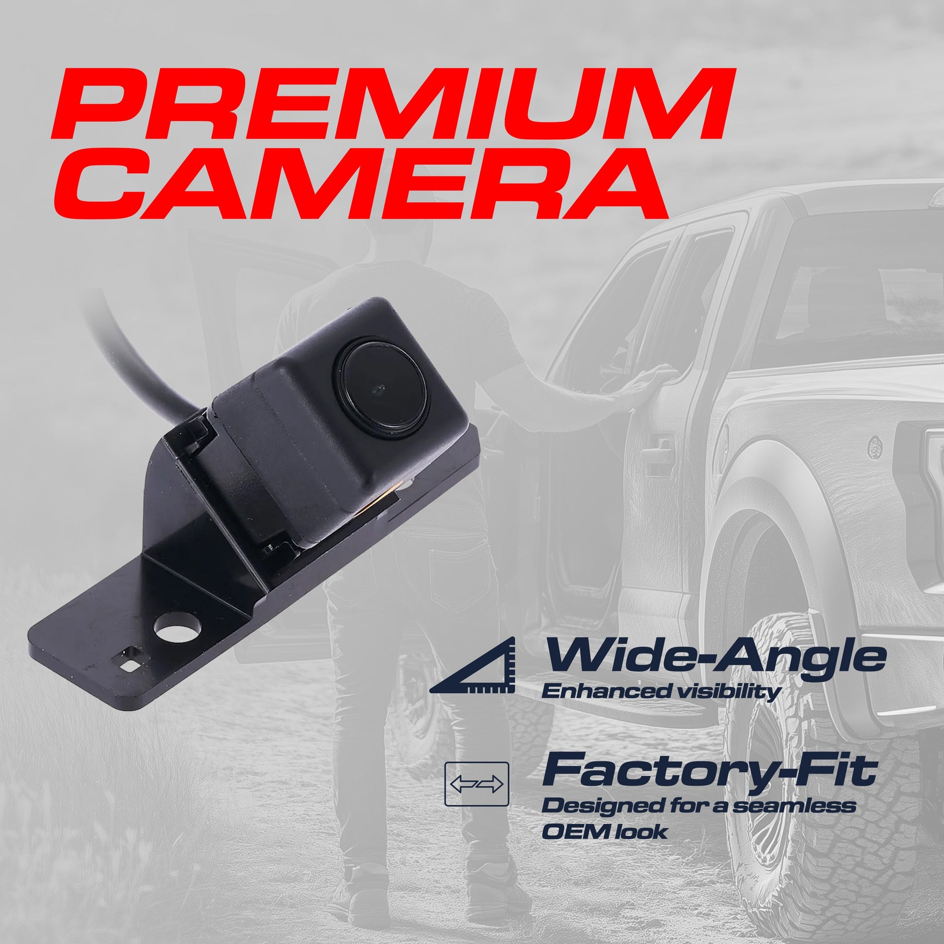 Nissan Leaf OEM backup camera by Master Tailgaters on mounting bracket with lens on Tampa Home & Garden Store