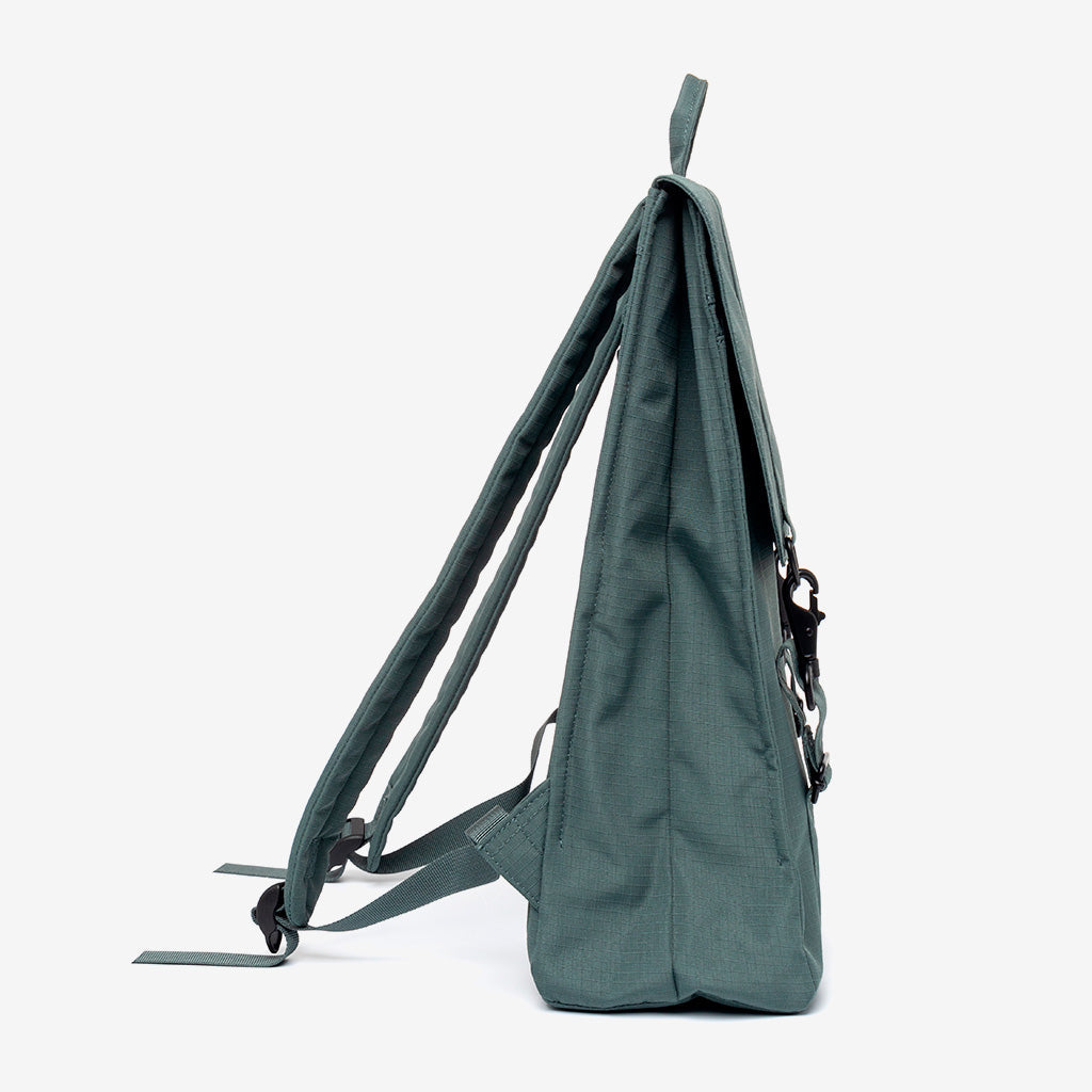 Handy XL Backpack with Laptop Sleeve, Lefrik USA teal fabric with padded straps on Tampa Home & Garden Store