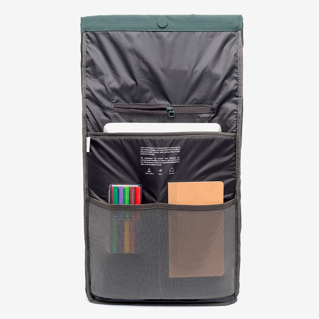 Lars Roll Backpack Laurel Vandra Urban Edition by Lefrik USA charcoal gray mesh pockets on Tampa Home & Garden Store