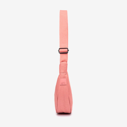 Lefrik USA Lua Bag Dust Pink Half Moon Handbag with adjustable strap and inner zip pocket on Tampa Home & Garden Store
