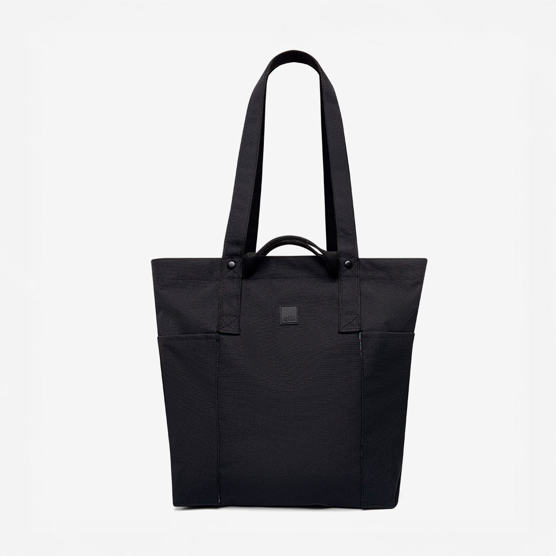 Lefrik USA Raw Tote Bag black canvas with cotton handles; lightweight, front logo patch on Tampa Home & Garden Store
